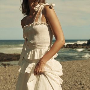 - 2/$30 Cotton On woven Shaw shirted midi dress M smocked dress new